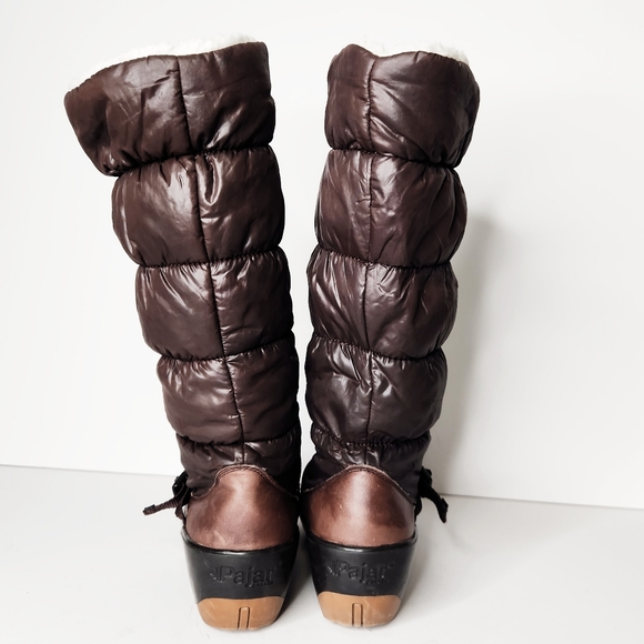 Pajar Toboggan Brown Puffer Zip Up Snow Winter Boots Women's Size 9.5 - Picture 5 of 12